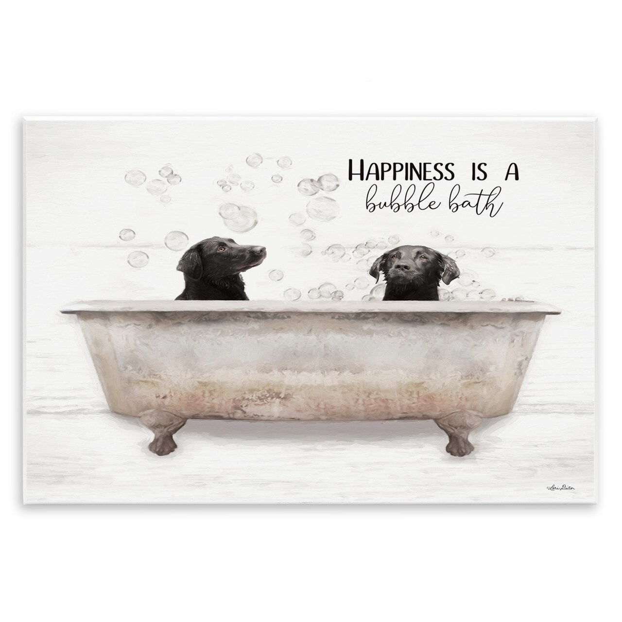 Stupell Industries Animal Bathroom Happy Dogs Wall Plaque Art